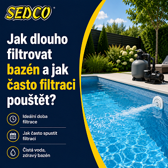 Jak dlouho filtrovat bazén a jak často filtraci pouštět