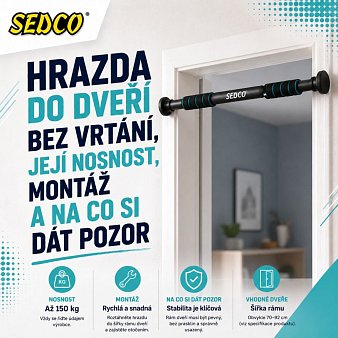 Hrazda do dveří bez vrtání, její nosnost, montáž a na co si dát pozor